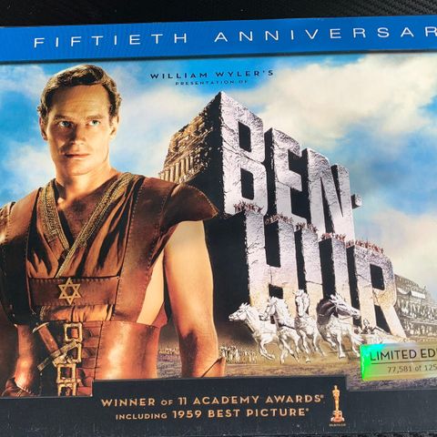 Ben-Hur FIFTIETH ANNIVERSARY BLU-RAY X 3 Ultimate Collector's Edition