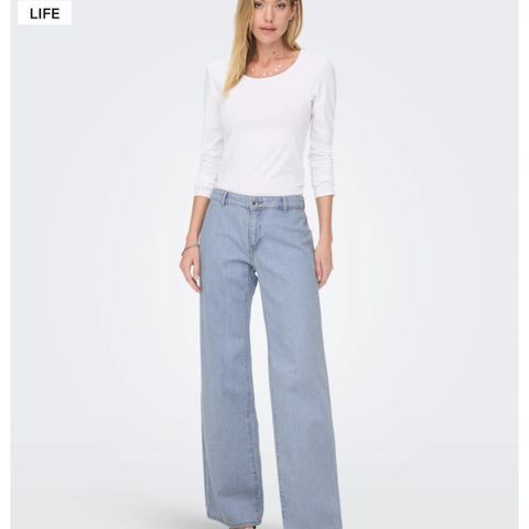 Only kane wide leg low waist blå Str. W 27/ L 30