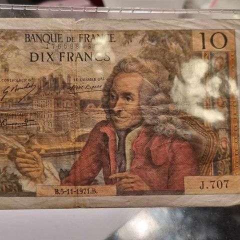 10 francs 1971 Frankrike