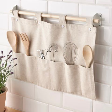 Hanging organiser for accessories, natural