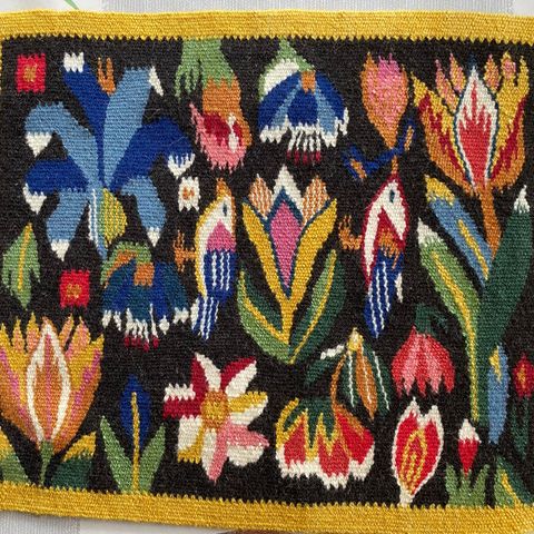 Flamsk vev billedvev tekstil bilde teppe retro vintage