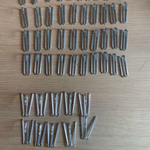 50 fingerkroker (5cm) selges