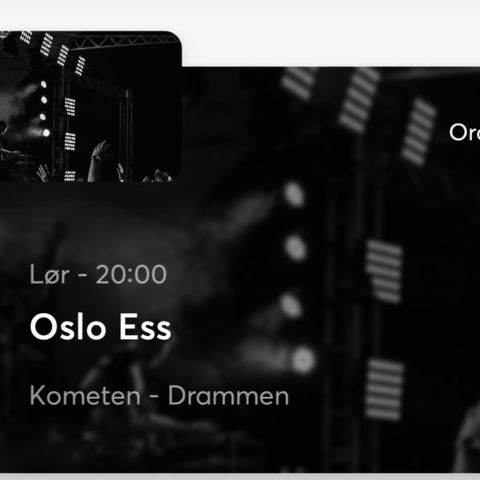 Oslo Ess 11. januar Kometen Drammen