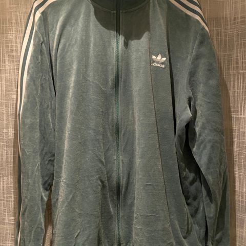 Adidas 3-stripes tracksuit i turkis fløyel