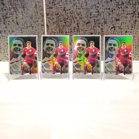 FotballKort Michael Owen #B10/10 Rainbow Foil Merlins Premier Gold 98