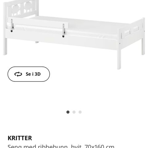 2 stk IKEA kritter barneseng 70x160