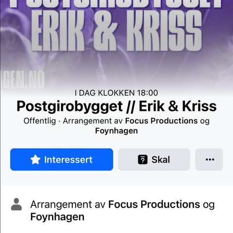 Postgiro og Erik og kriss