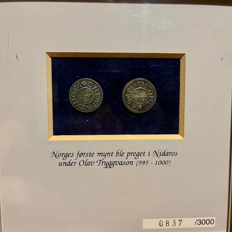 Kopi av Norges første mynt