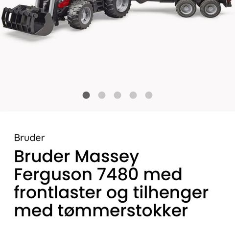 Masey Ferguson 7480 traktor med tømmer