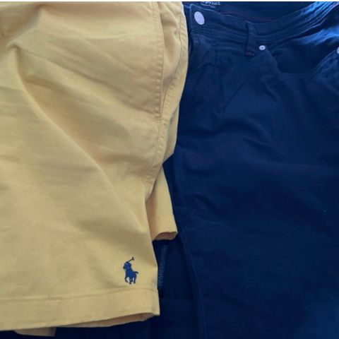 Ralph Lauren ny shorts, to Jean Paul mørkeblå pen bukser