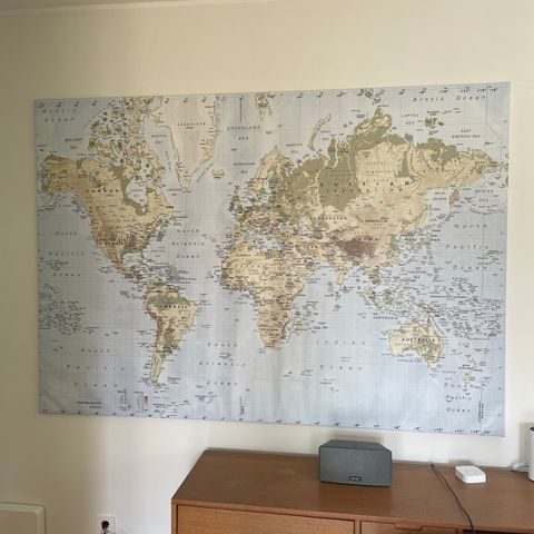 Ikea verdenskart (200 x 140 cm)