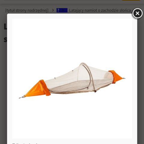 Flying tent hengekoye-telt