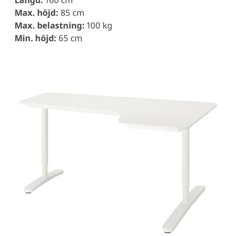 IKEA Bekant hjørneskrivebord
