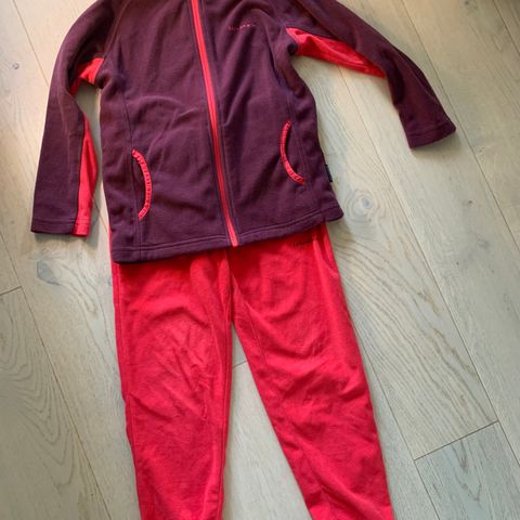 Fleece til barn str. 122 bukse og jakke