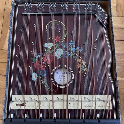 Vakker Vintage harpe Harpeleik-Zither. I perfekt stand!! RIMELIG!!!