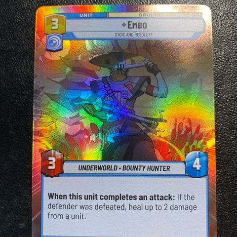 Embo uncommon hyperspace foil Star wars unlimited samlekort