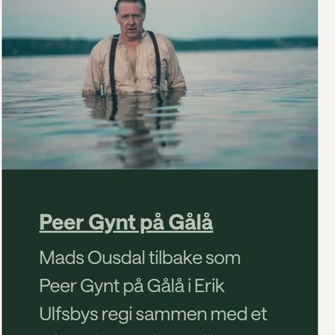 Peer Gynt  Gålå - 4 billetter -  10. august 2024