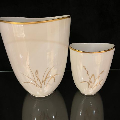 60- talls retro / vintage porselen vase, Freiberger porselen GDR