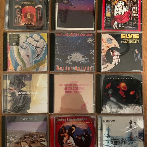 Diverse pop/rock cd’er selges (Pink Floyd, Nick Cave, Tom Petty, Deep Purple)