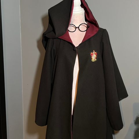 Harry Potter kappe med hette og briller