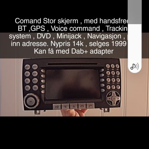 Mercedes Benz Comand spiller med Bluetooth osv