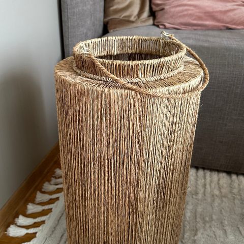 Stor lyslykt (50 cm)  i jute