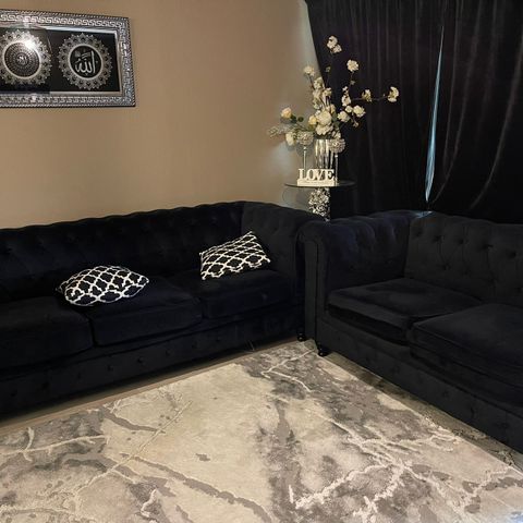 Velur sofa