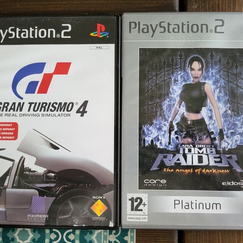 GT4 og Tomb Raider PS2