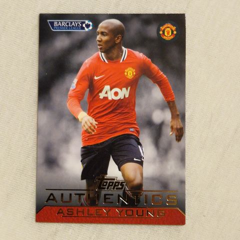 Ashley Young Manchester United 2011 Topps Authentics