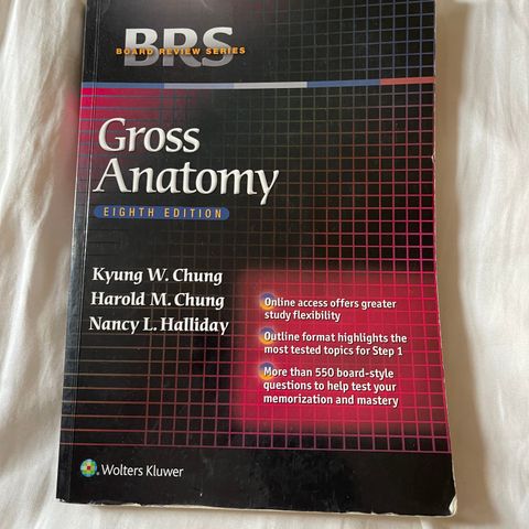BRS Gross anatomy 8. utgave engelsk