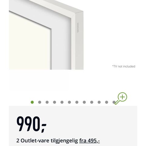 Samsung Frame ramme hvit - NYPRIS