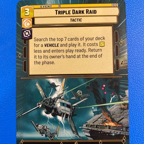 Triple dark raid hyperspace Star wars unlimited samlekort