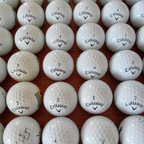 Callaway golfballer, de fleste er Super Soft. Jeg har flere SuperSoft baller