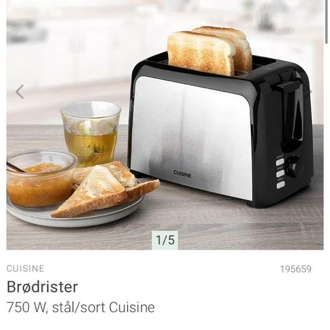 Ubrukt cuisine brødrister 750W