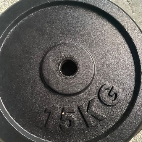 15kg Vekt, vekter, vektskiver, vekt skive, 25mm.