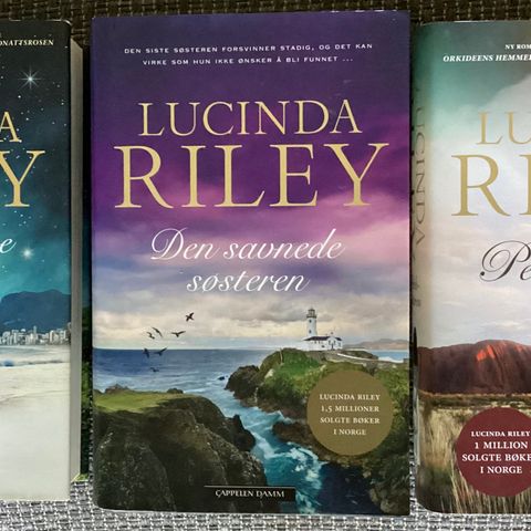 LUCINDA RILEY-«DE SYV SØSTRE»3meget flotte«DEN SAVNEDE SØSTEREN»«PERLESØSTEREN»+