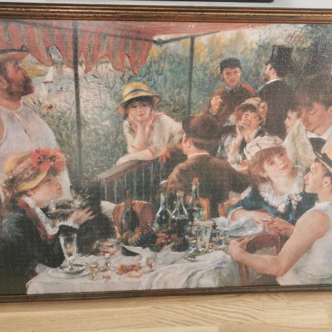 Kopi "Roernes frokost" av Pierre-Auguste Renoir : 1,22 mtr bredt - 90 cm høyt