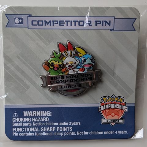 Pokemon Europe International Championships 2022 Competitor Pin