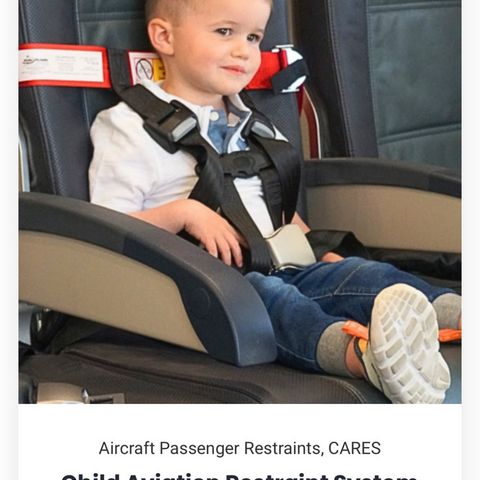 CAREs Airplane Safety Harness