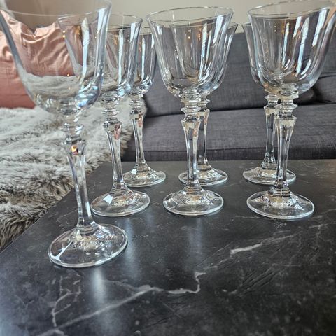 7 vakre vin Krystallglass Vintage