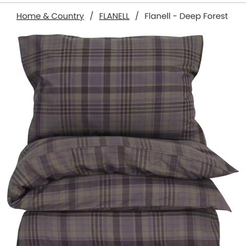 2x home & COUNTRY flanellsengesett selges.