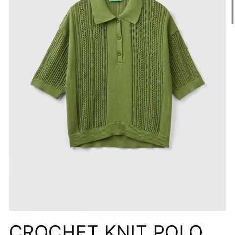 United colors of benetton crochet knit polo shirt