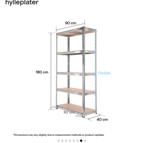 Hylle til garasje/bod