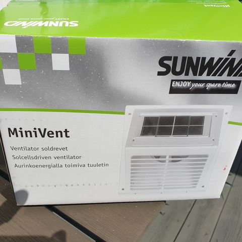 Minivent solcellevifte