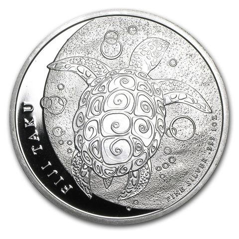 2011, Hawksbill turtle, 1 oz, 999 sølv.