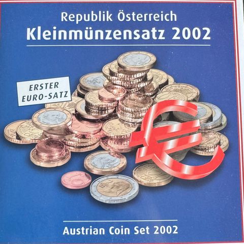 Myntsett Østerrike 2002 UNC / Austrian Coin Set 2002