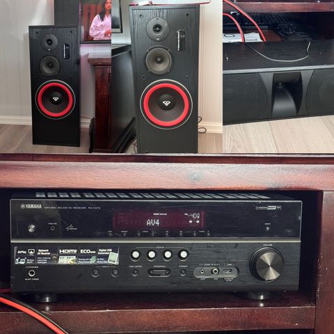 Cerwin vega ls10 + cv cls 6c + yamaha rx-v473