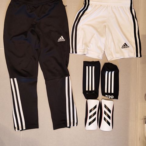 Fotball/treningsbukse og shorts Adidas str 7-8 år+ leggbeskytter