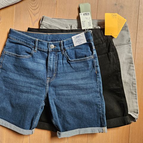 Helt ny! Jeans shorts 3 pack 158