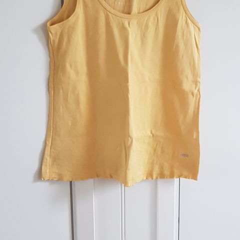 Gul singlet str L 100% bomull